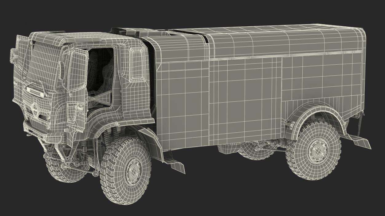 3D Hino Dakar Truck Rigged model