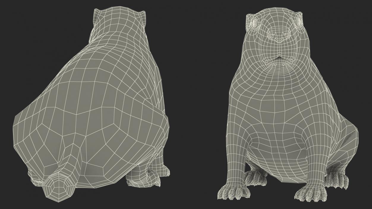 3D Sitting Ground Squirrel model