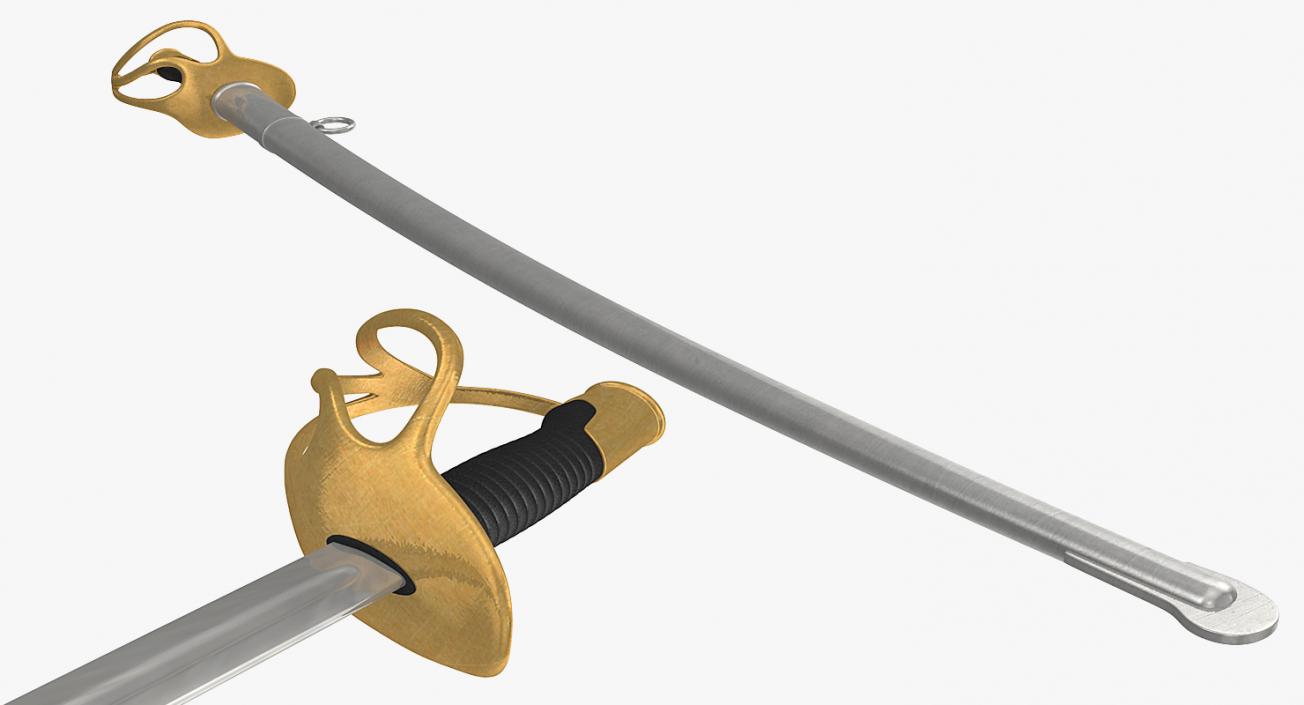 3D French Officers Sword