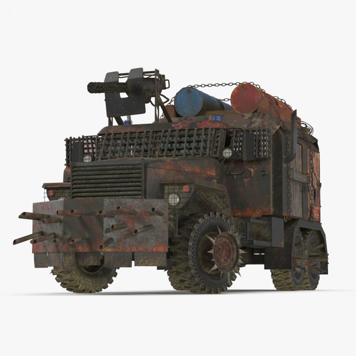 3D Apocalyptic Truck Rigged for Maya model