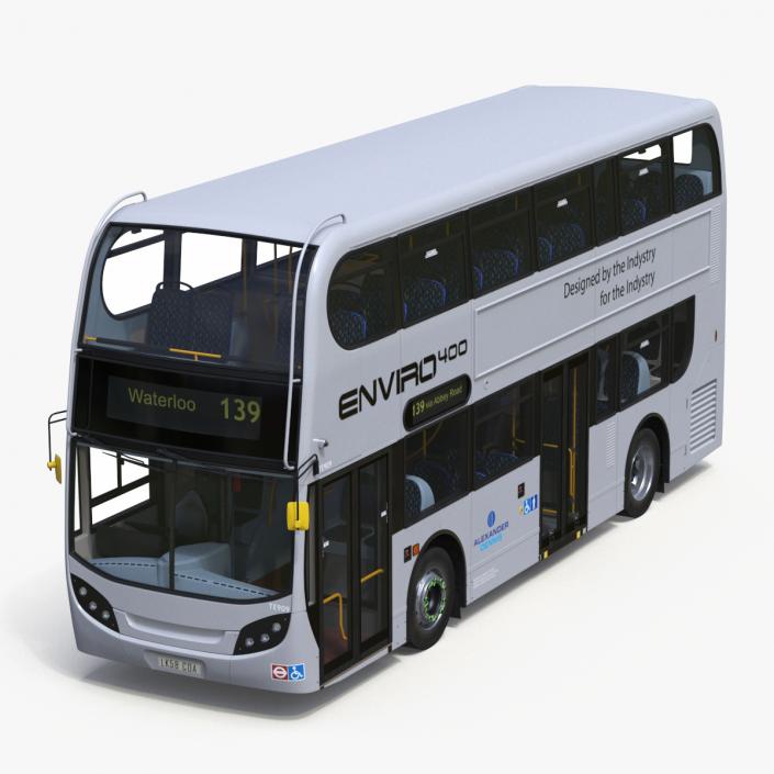 3D model Alexander Dennis Enviro400 Double Decker Bus Rigged for Maya