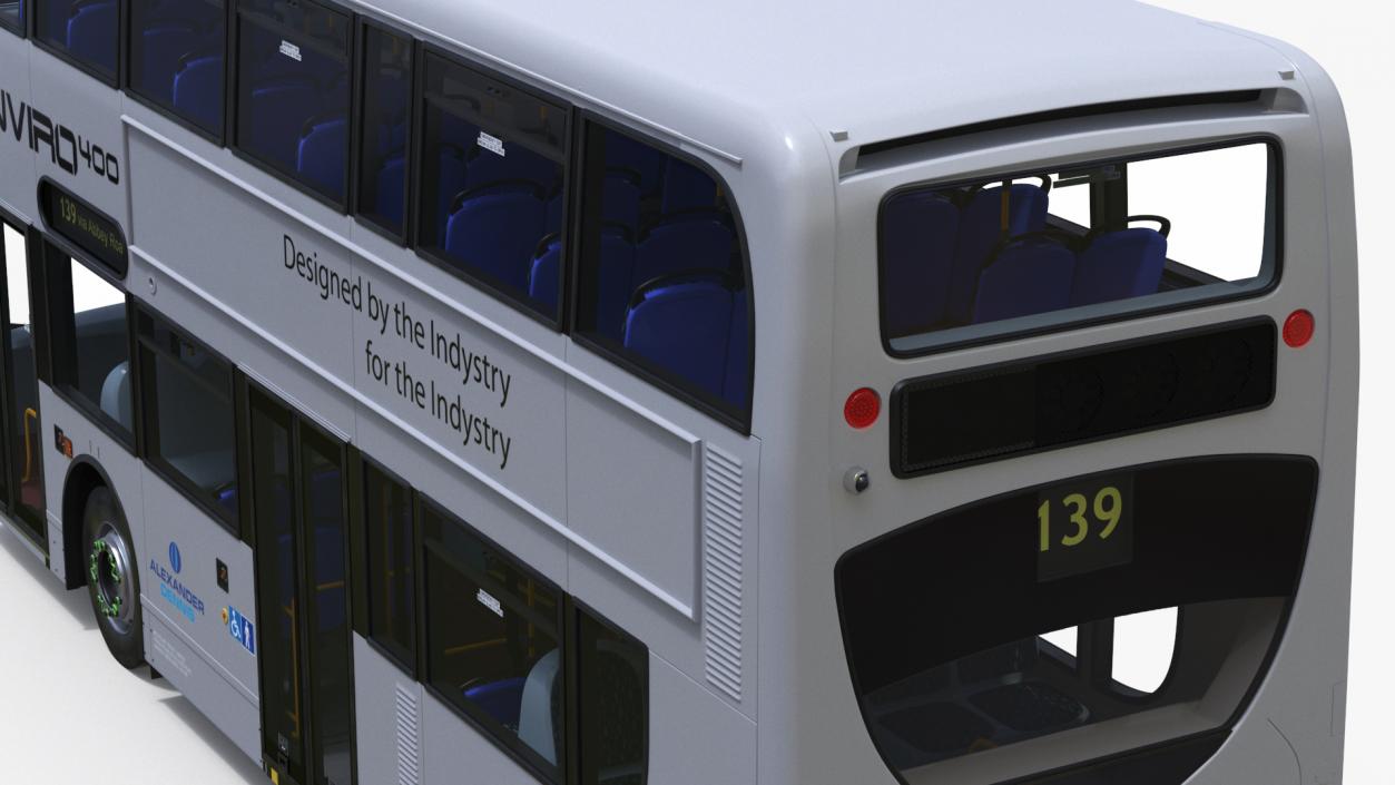 3D model Alexander Dennis Enviro400 Double Decker Bus Rigged for Maya