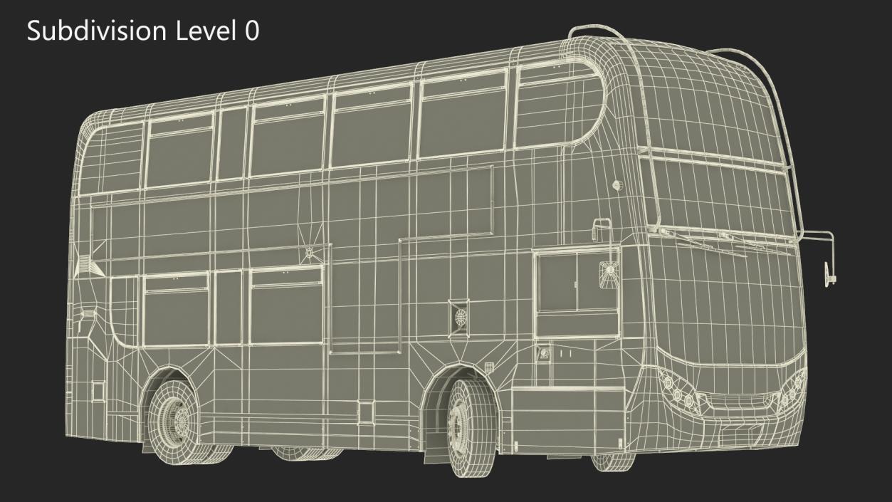 3D model Alexander Dennis Enviro400 Double Decker Bus Rigged for Maya