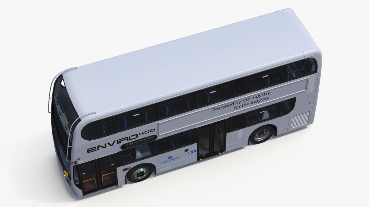 3D model Alexander Dennis Enviro400 Double Decker Bus Rigged for Maya