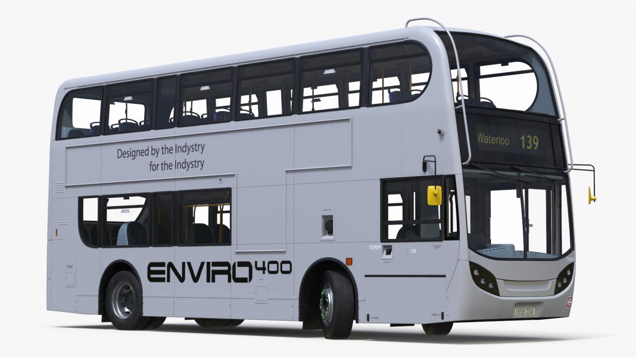 3D model Alexander Dennis Enviro400 Double Decker Bus Rigged for Maya