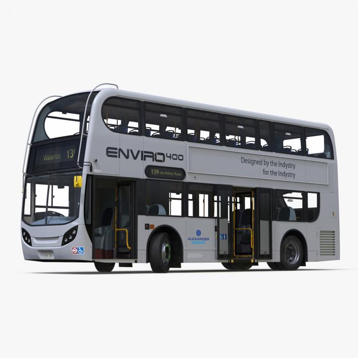 3D model Alexander Dennis Enviro400 Double Decker Bus Rigged for Maya