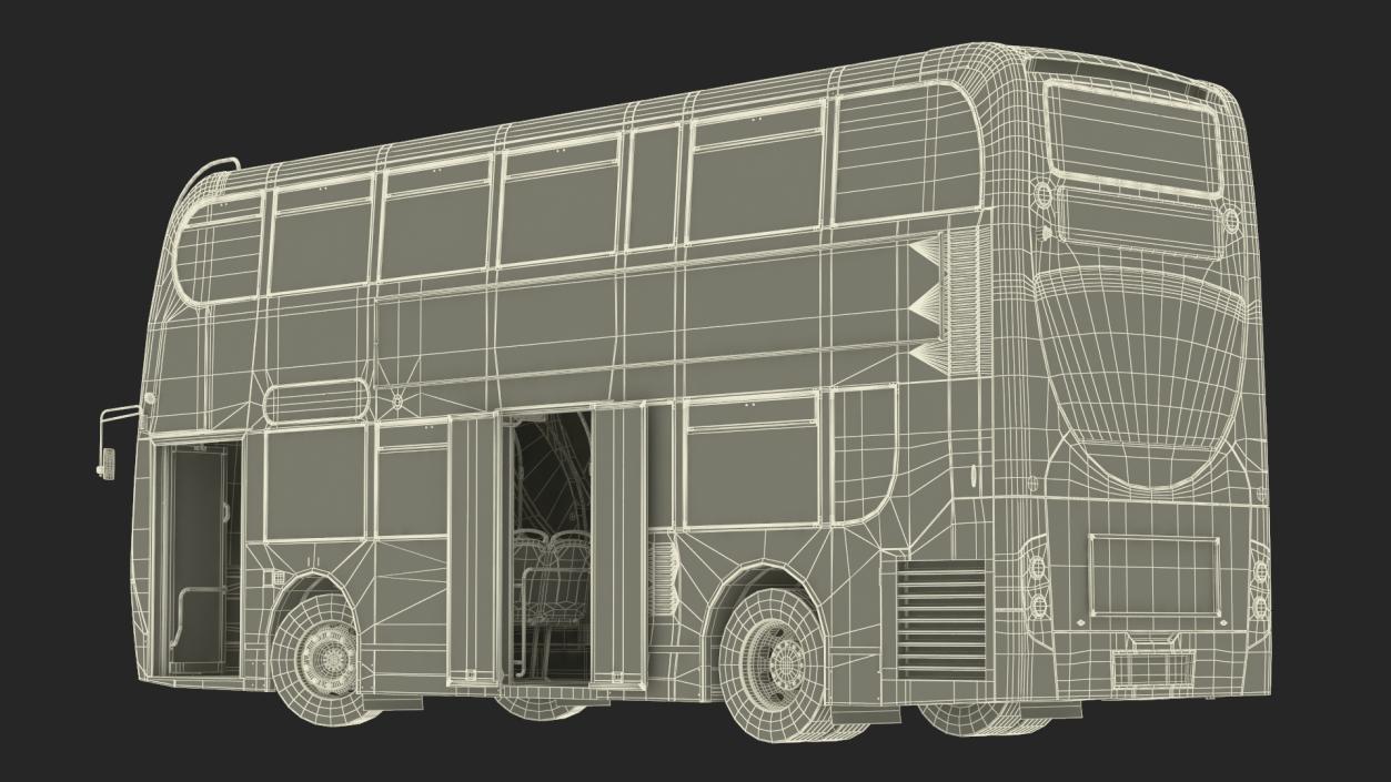 3D model Alexander Dennis Enviro400 Double Decker Bus Rigged for Maya