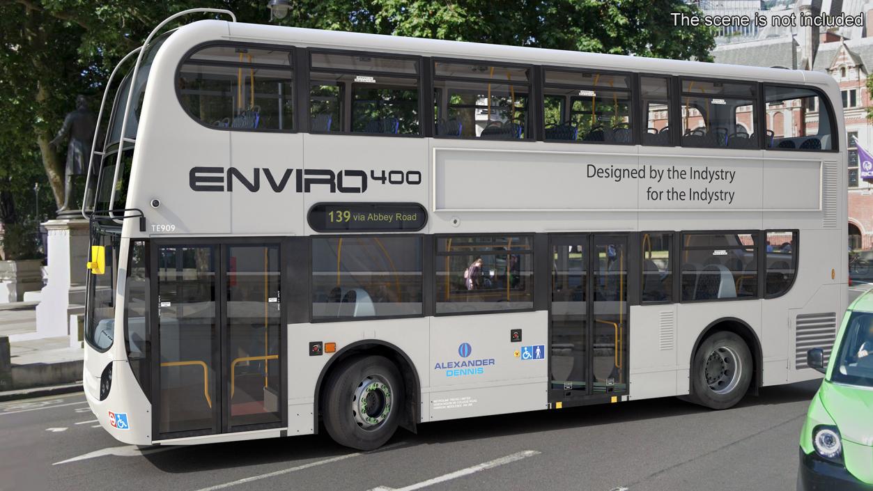 3D model Alexander Dennis Enviro400 Double Decker Bus Rigged for Maya