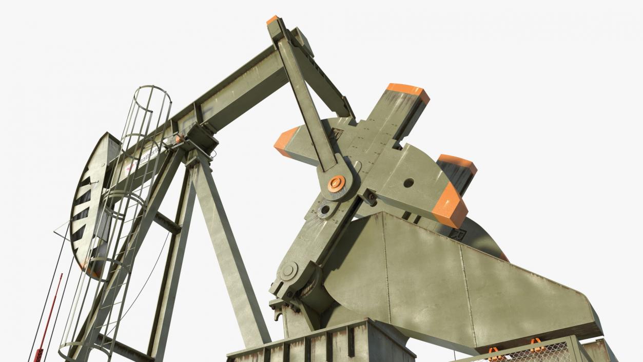 Oil Pumpjack Rigged 3D model