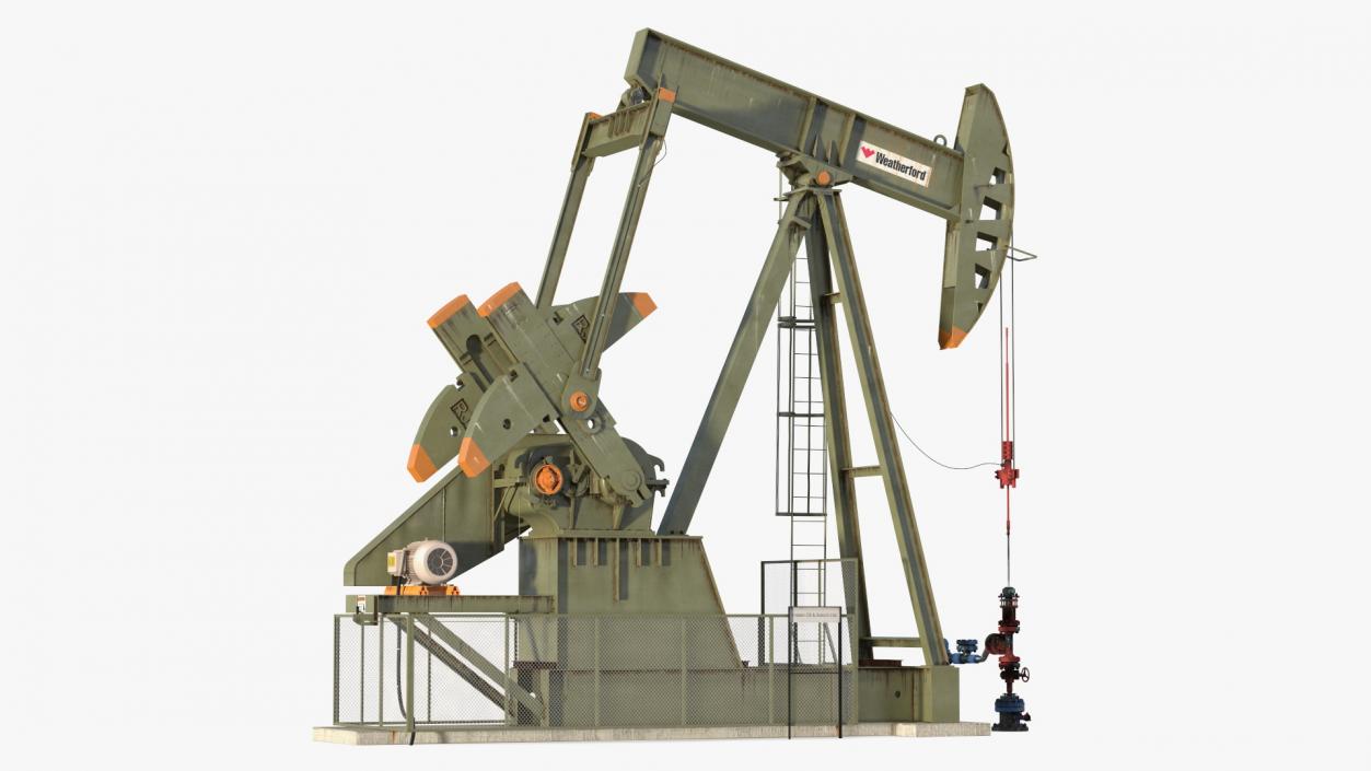 Oil Pumpjack Rigged 3D model