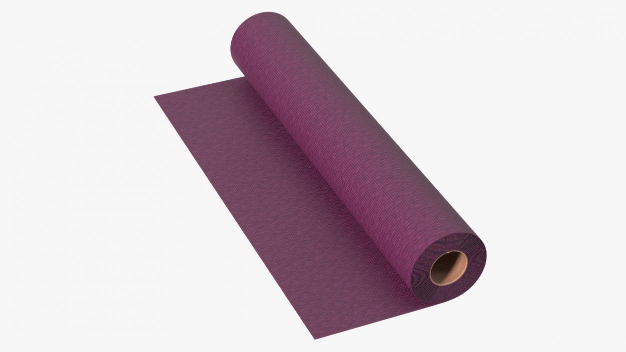 3D Fabric Roll Purple model