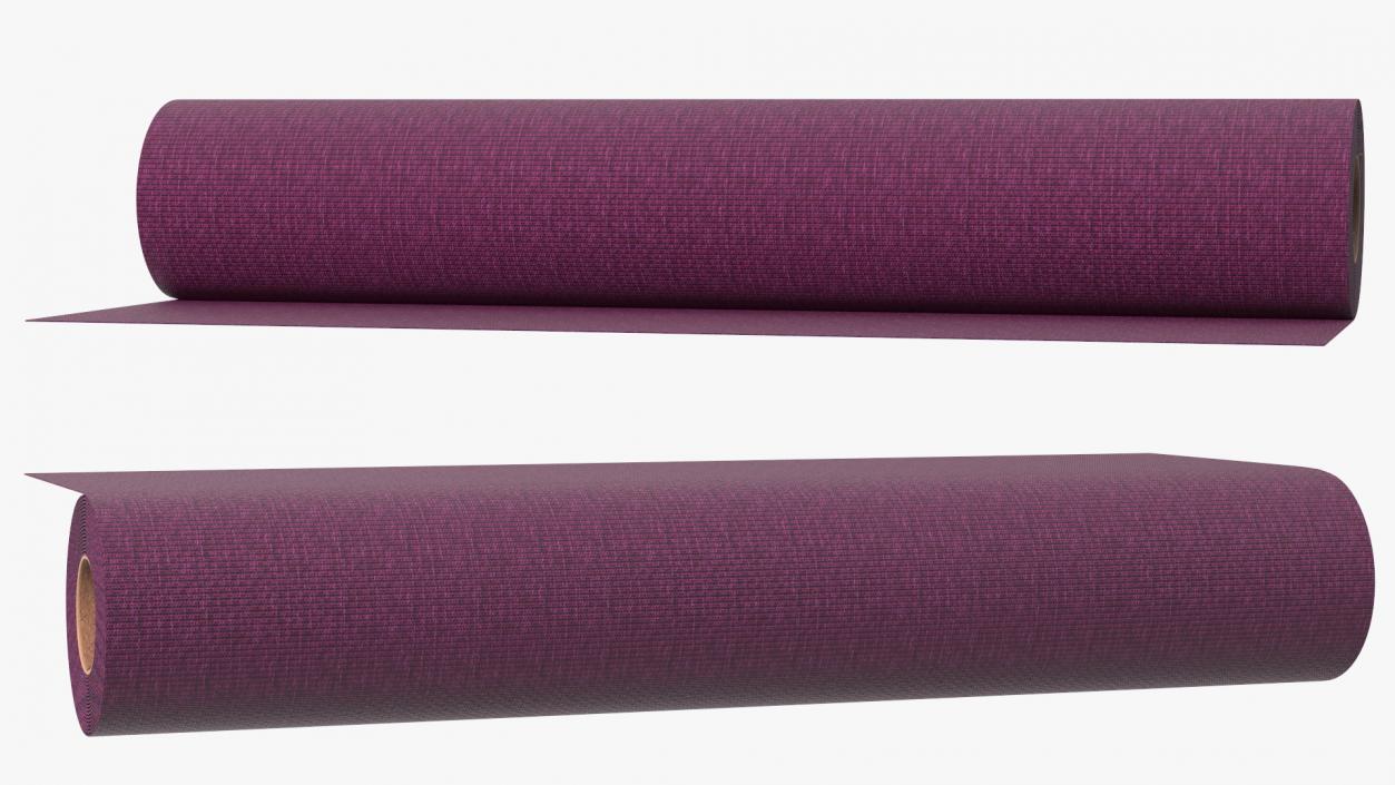 3D Fabric Roll Purple model