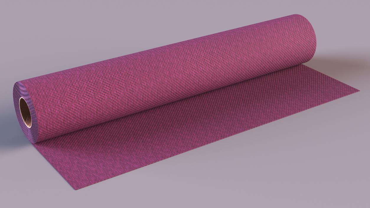 3D Fabric Roll Purple model