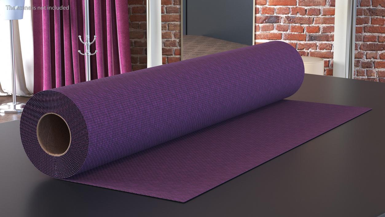 3D Fabric Roll Purple model