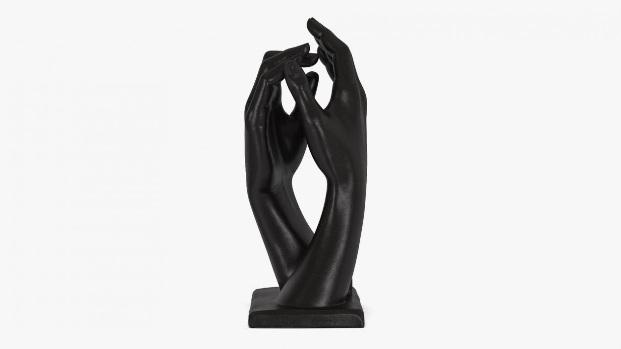 3D Hands Sculpture Black