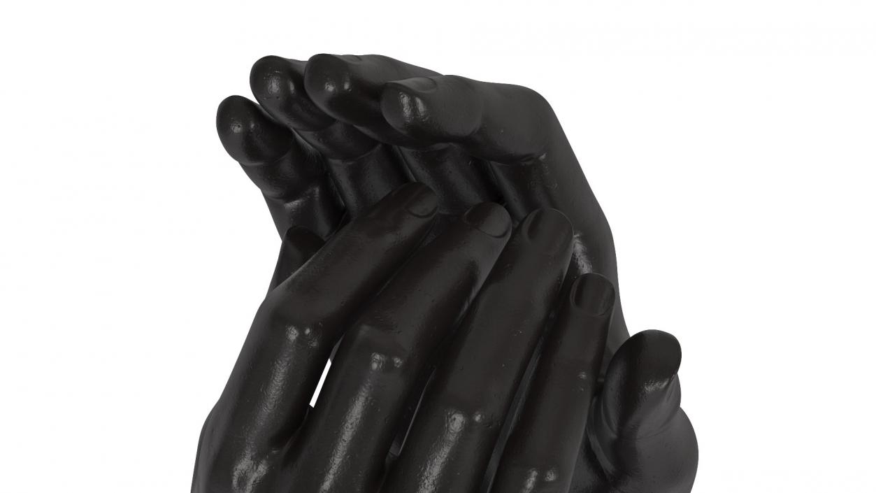 3D Hands Sculpture Black