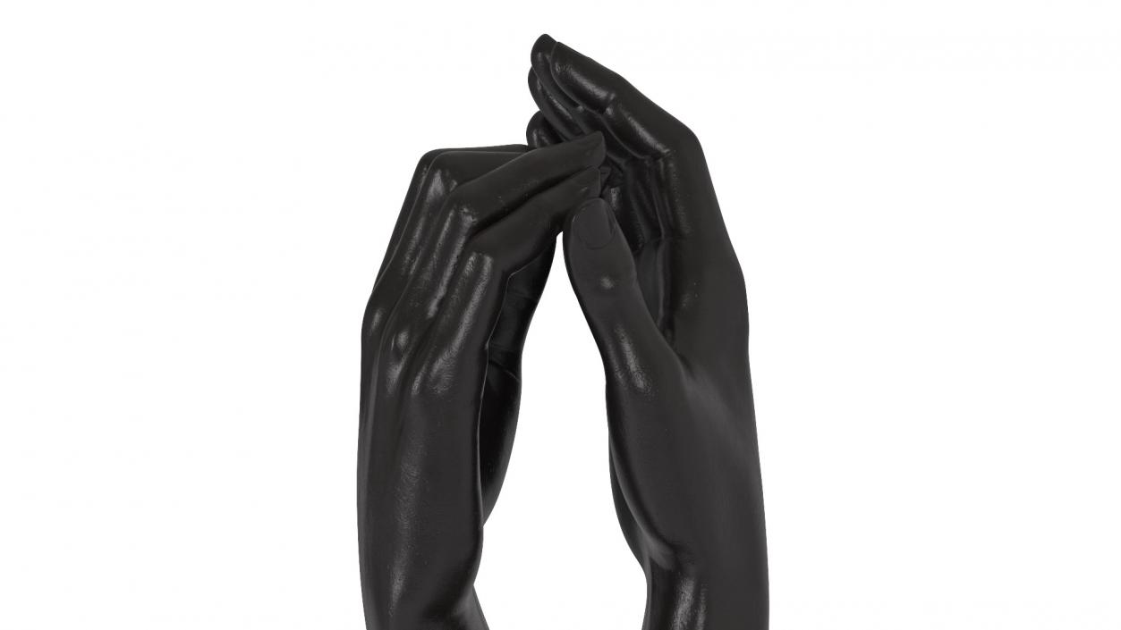 3D Hands Sculpture Black