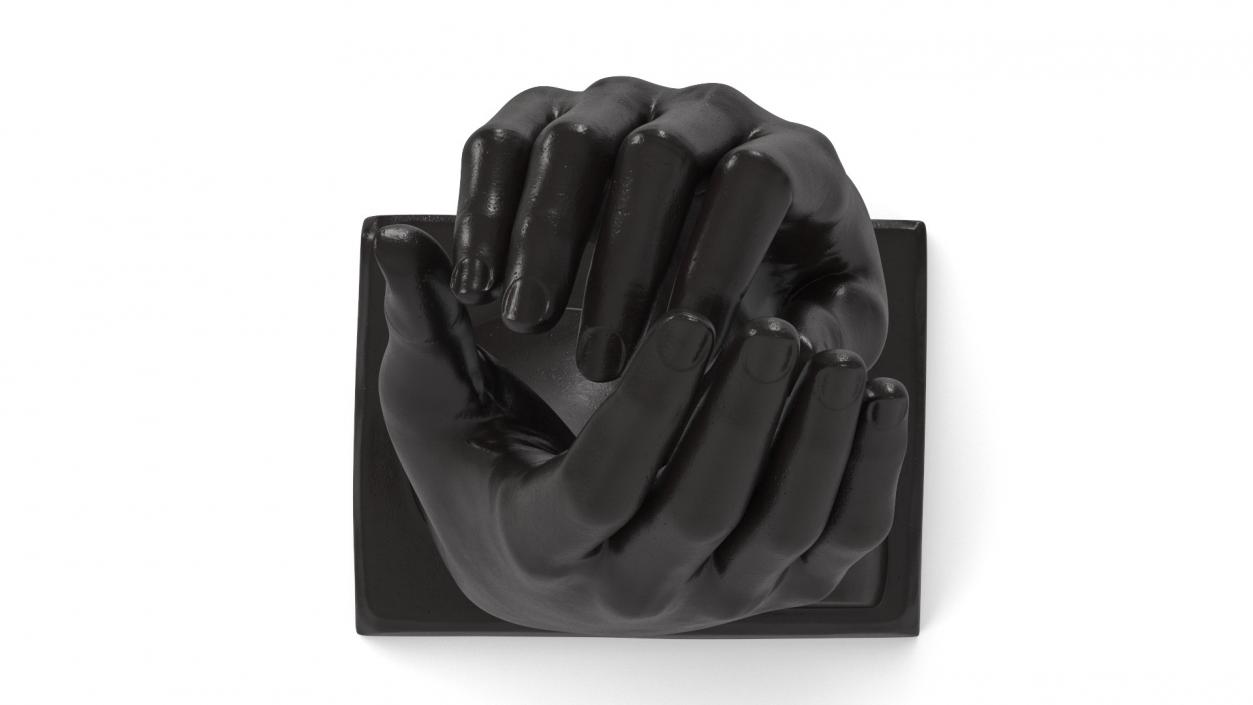 3D Hands Sculpture Black