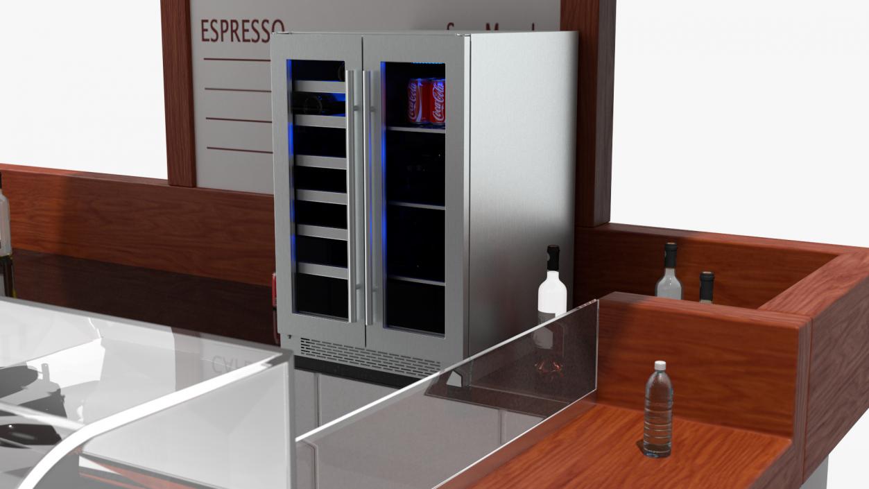 Open Coffee Kiosk 3D