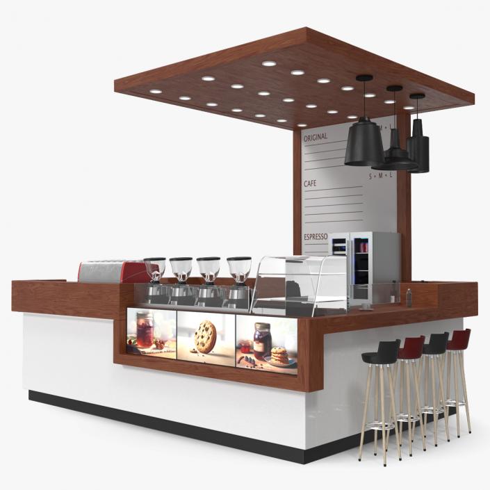 Open Coffee Kiosk 3D