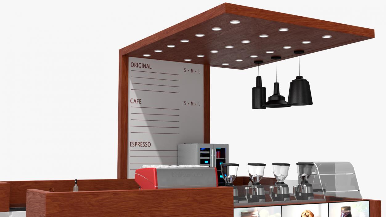 Open Coffee Kiosk 3D