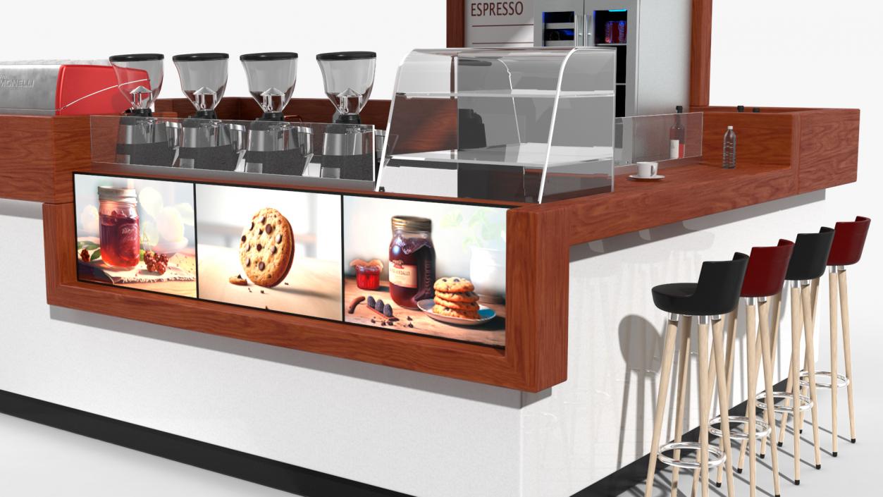 Open Coffee Kiosk 3D