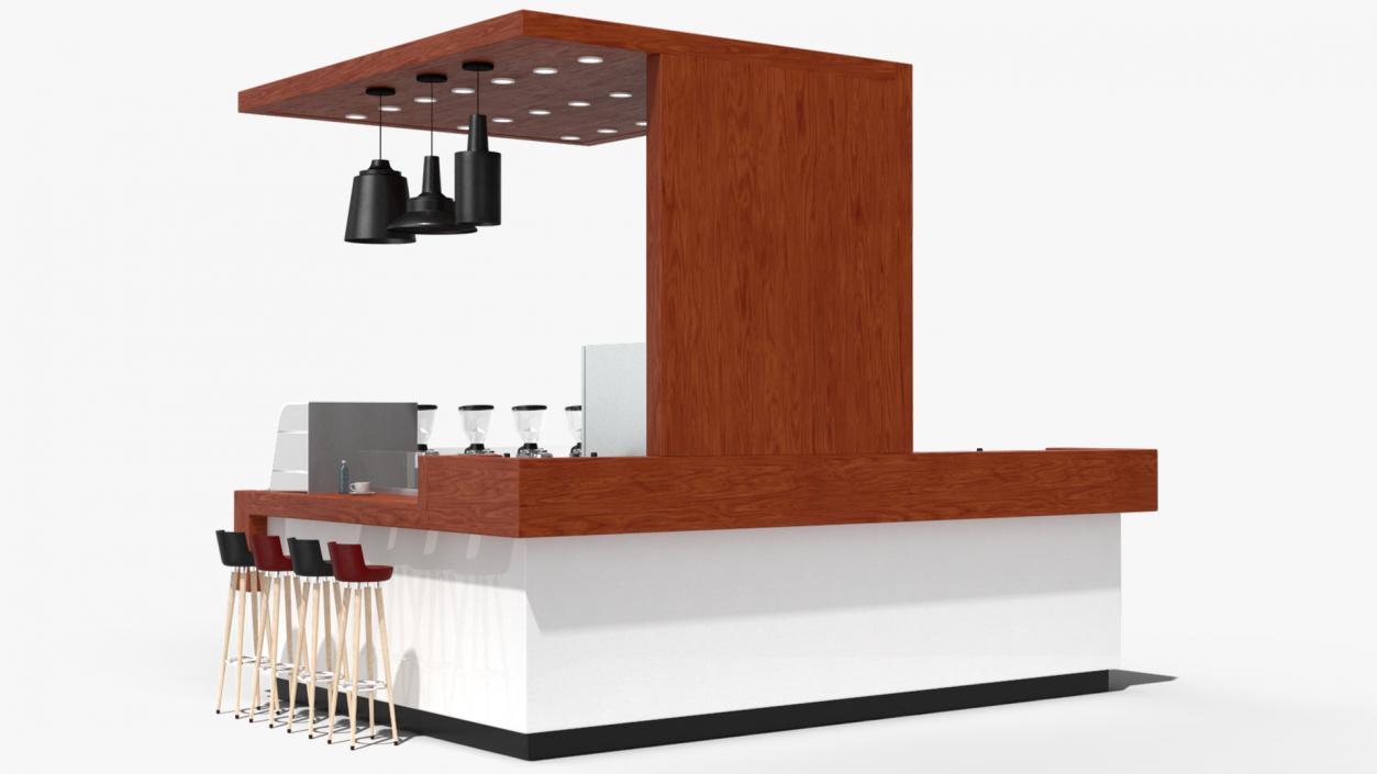 Open Coffee Kiosk 3D