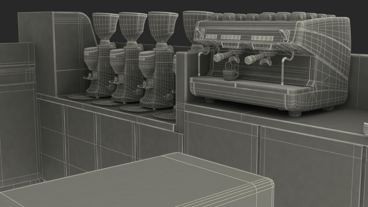 Open Coffee Kiosk 3D