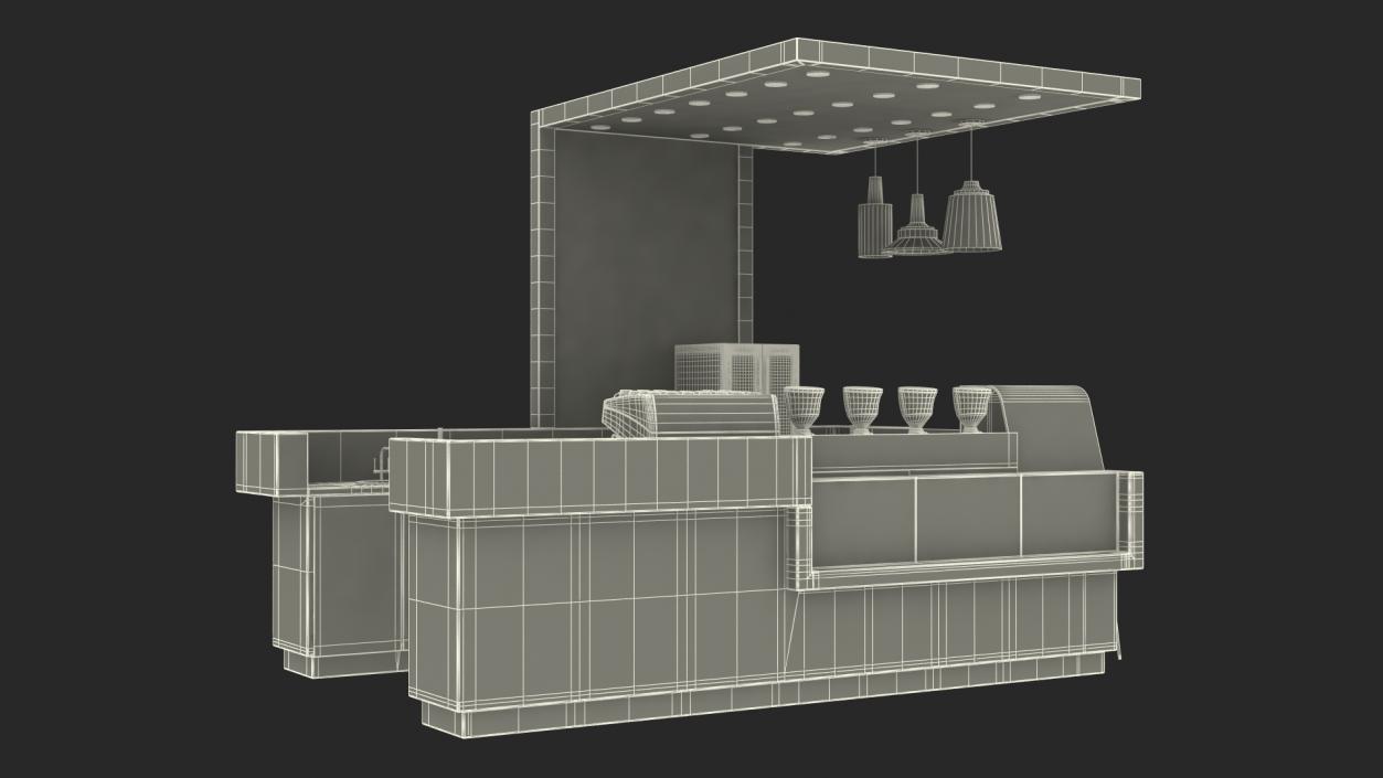 Open Coffee Kiosk 3D