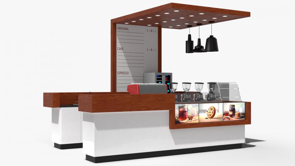 Open Coffee Kiosk 3D