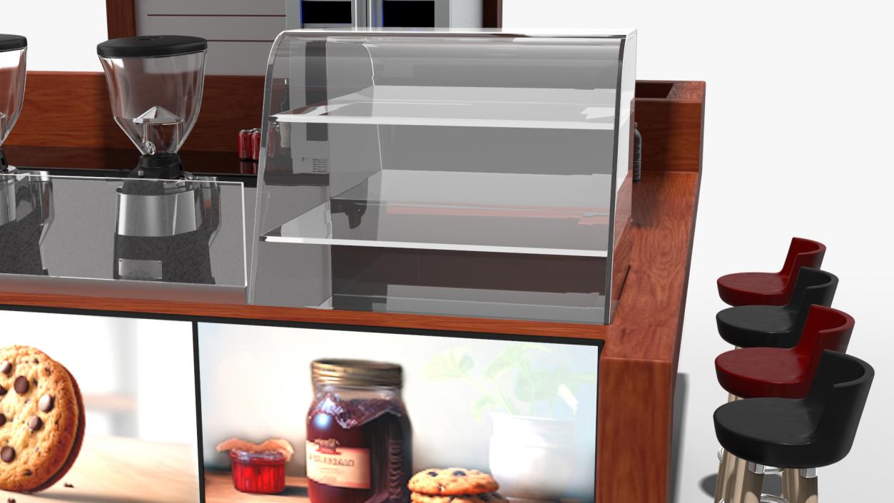 Open Coffee Kiosk 3D