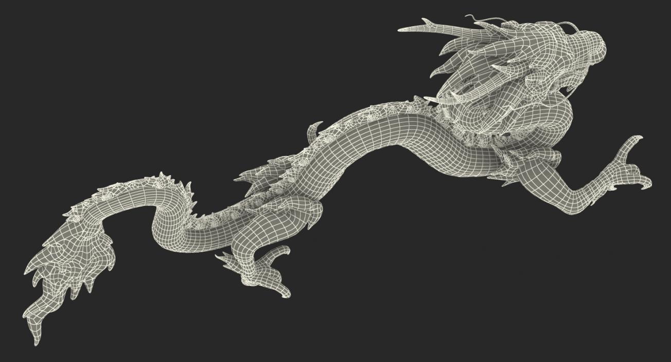 3D model Colorful Traditional Chinese Dragon