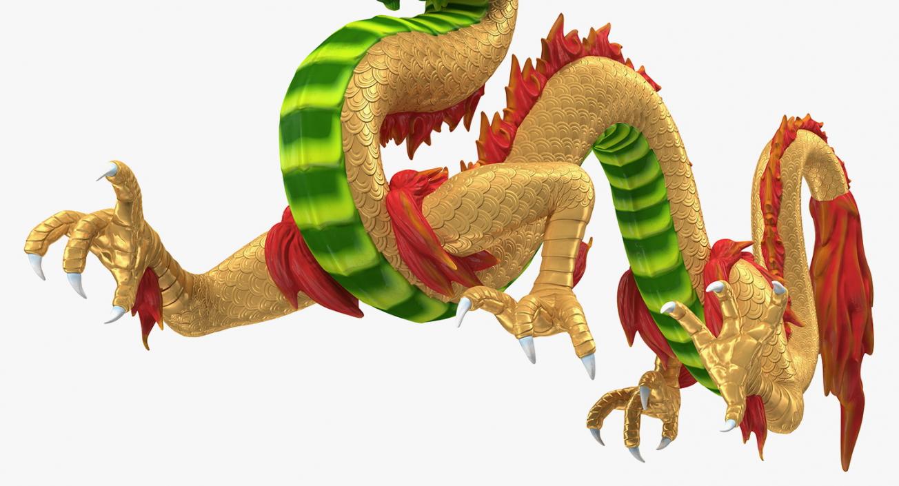 3D model Colorful Traditional Chinese Dragon