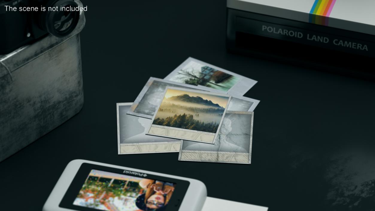 3D Polaroid Instant Photo Frame with Landscape model