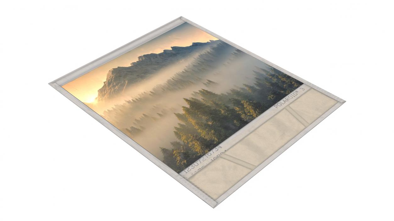 3D Polaroid Instant Photo Frame with Landscape model