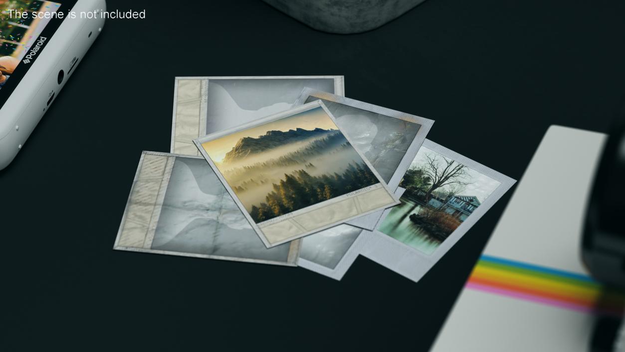 3D Polaroid Instant Photo Frame with Landscape model