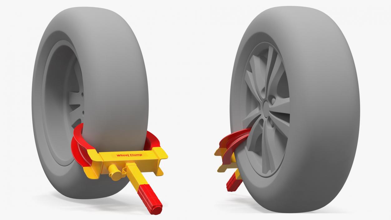 3D Anti Theft Tyre Parking Lock model