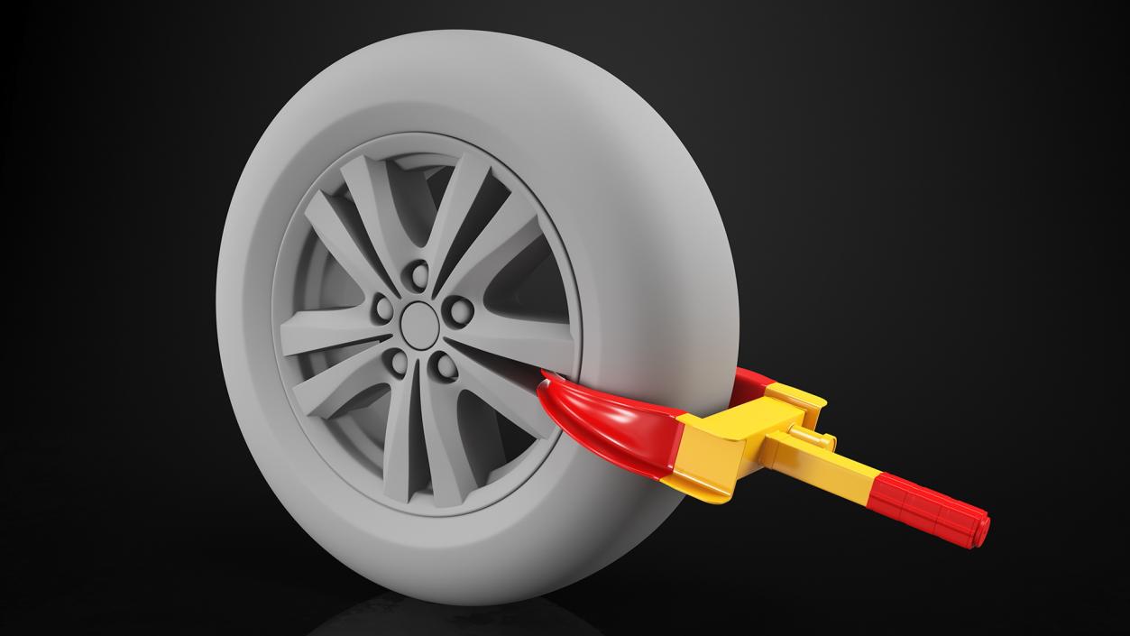 3D Anti Theft Tyre Parking Lock model