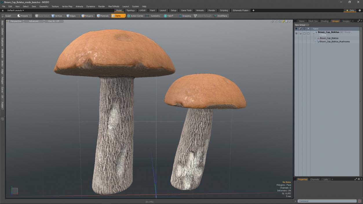 Brown Cap Boletus 2 3D model