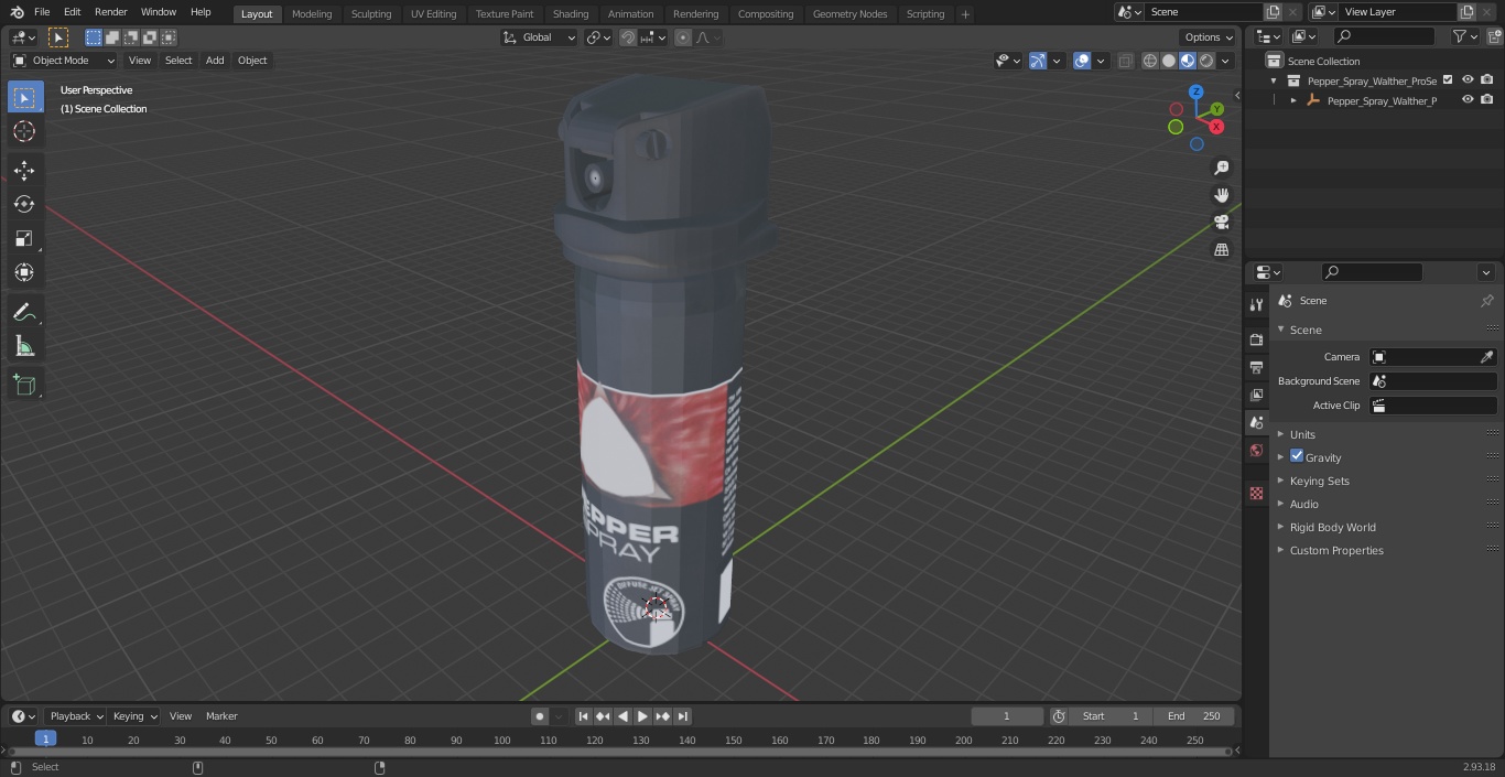 3D model Self Defence Pepper Spray