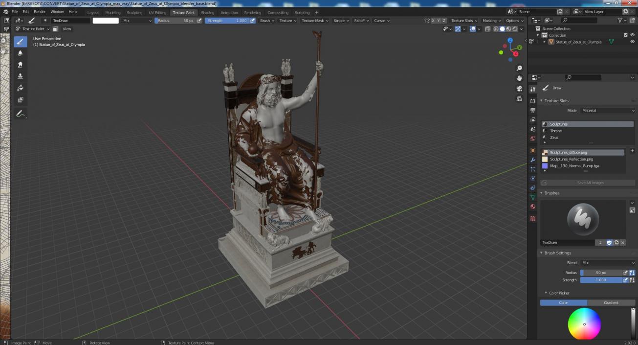 3D model Statue of Zeus at Olympia