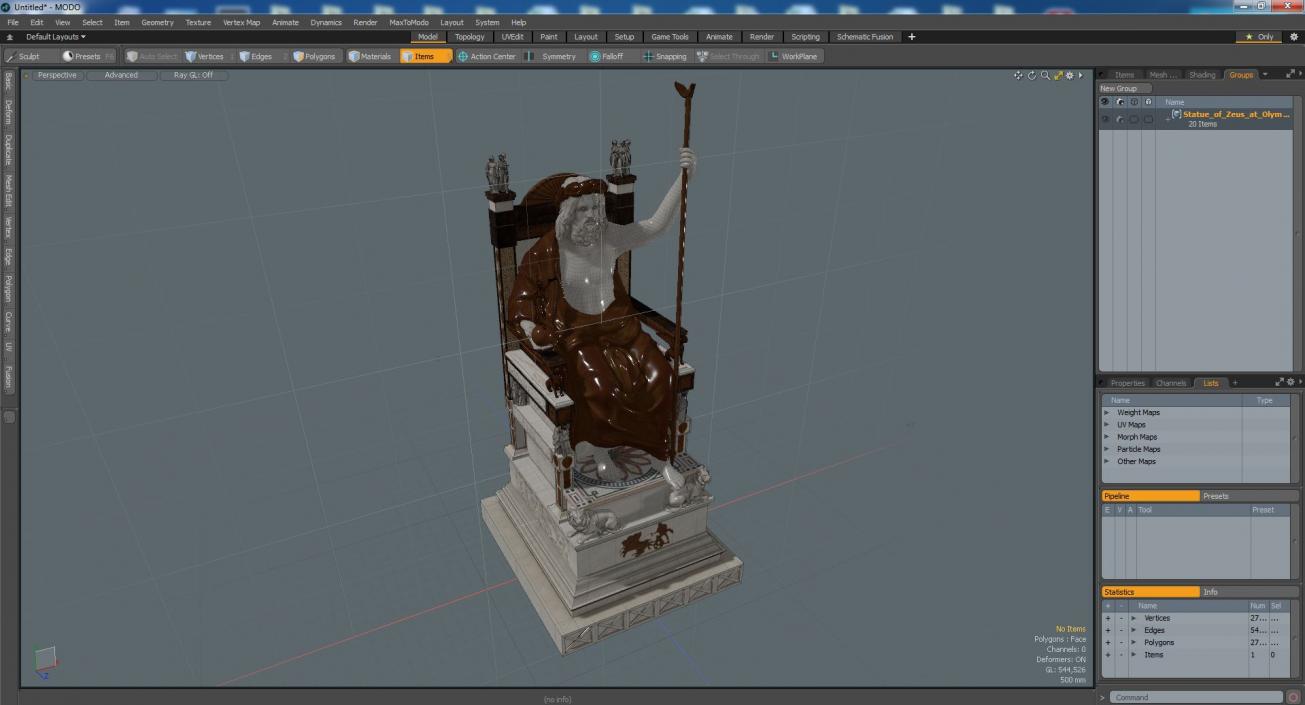 3D model Statue of Zeus at Olympia