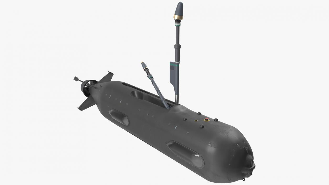 3D Boeing Orca AUV with Raised Antennas 2 model