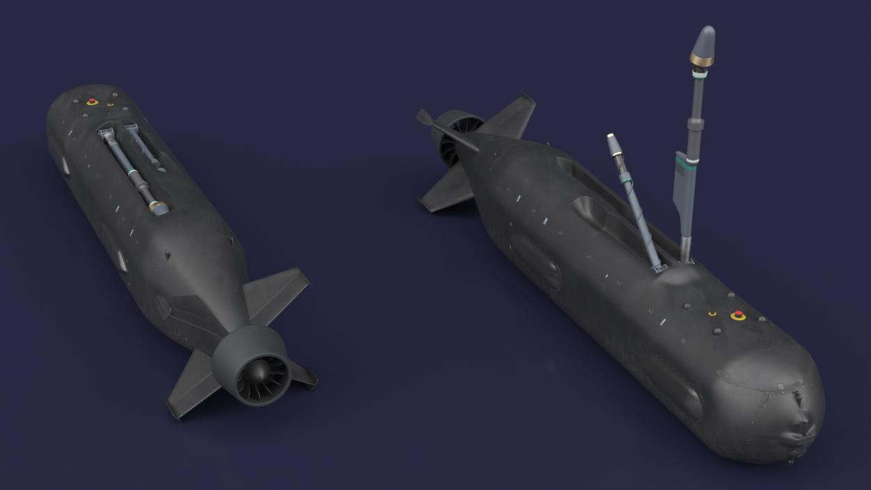 3D Boeing Orca AUV with Raised Antennas 2 model