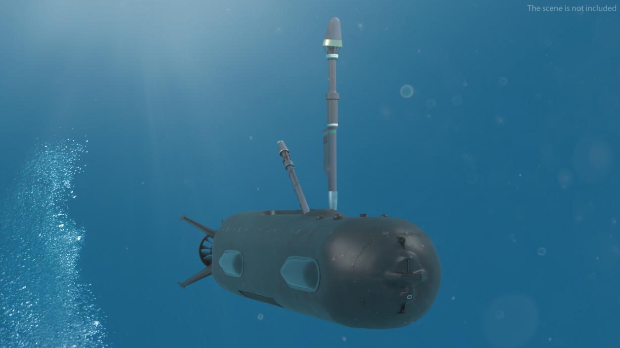 3D Boeing Orca AUV with Raised Antennas 2 model