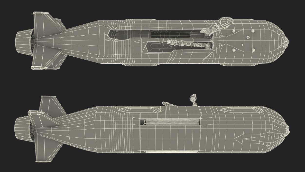 3D Boeing Orca AUV with Raised Antennas 2 model