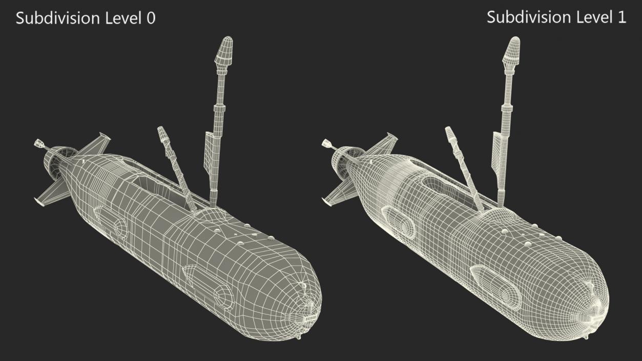 3D Boeing Orca AUV with Raised Antennas 2 model