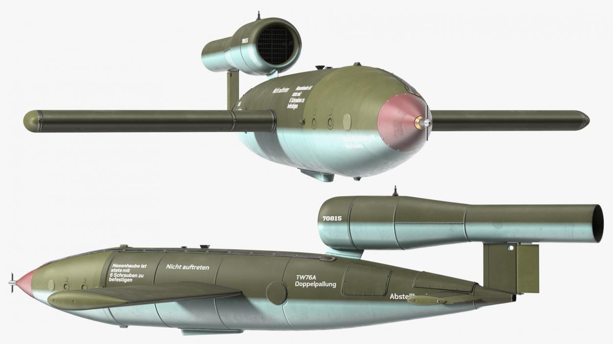 3D German V1 Flying Bomb Buzz Bomb