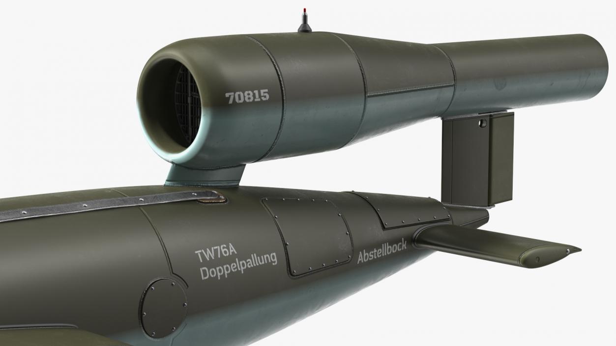 3D German V1 Flying Bomb Buzz Bomb