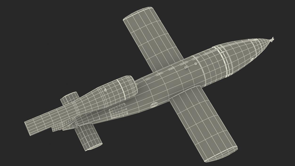 3D German V1 Flying Bomb Buzz Bomb